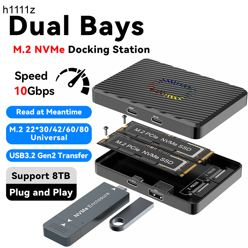 8Tb M2 Nvme Ssd - แท่นวาง M.2 NVME แบบสองช่อง พร้อมพอร์ต USB3.2