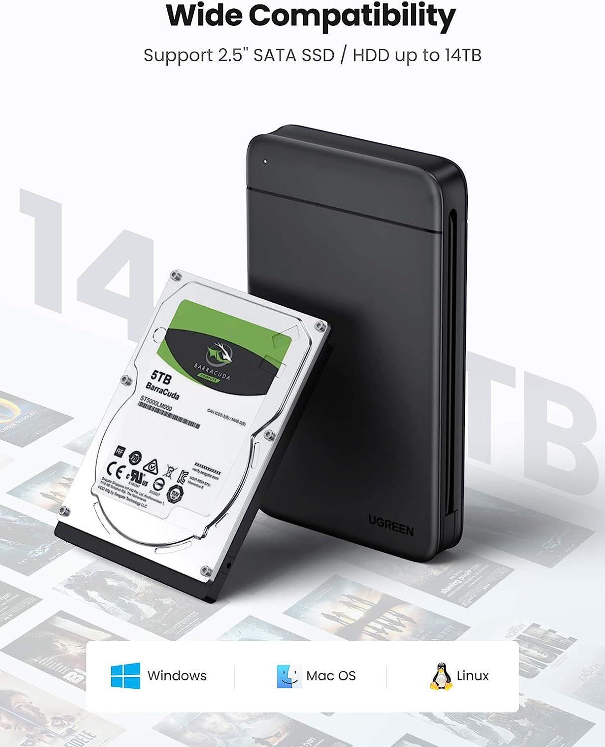 กล่องใส่ฮาร์ดดิสก์ UGREEN USB  - Sata Ssd บทวิจารณ์และราคา